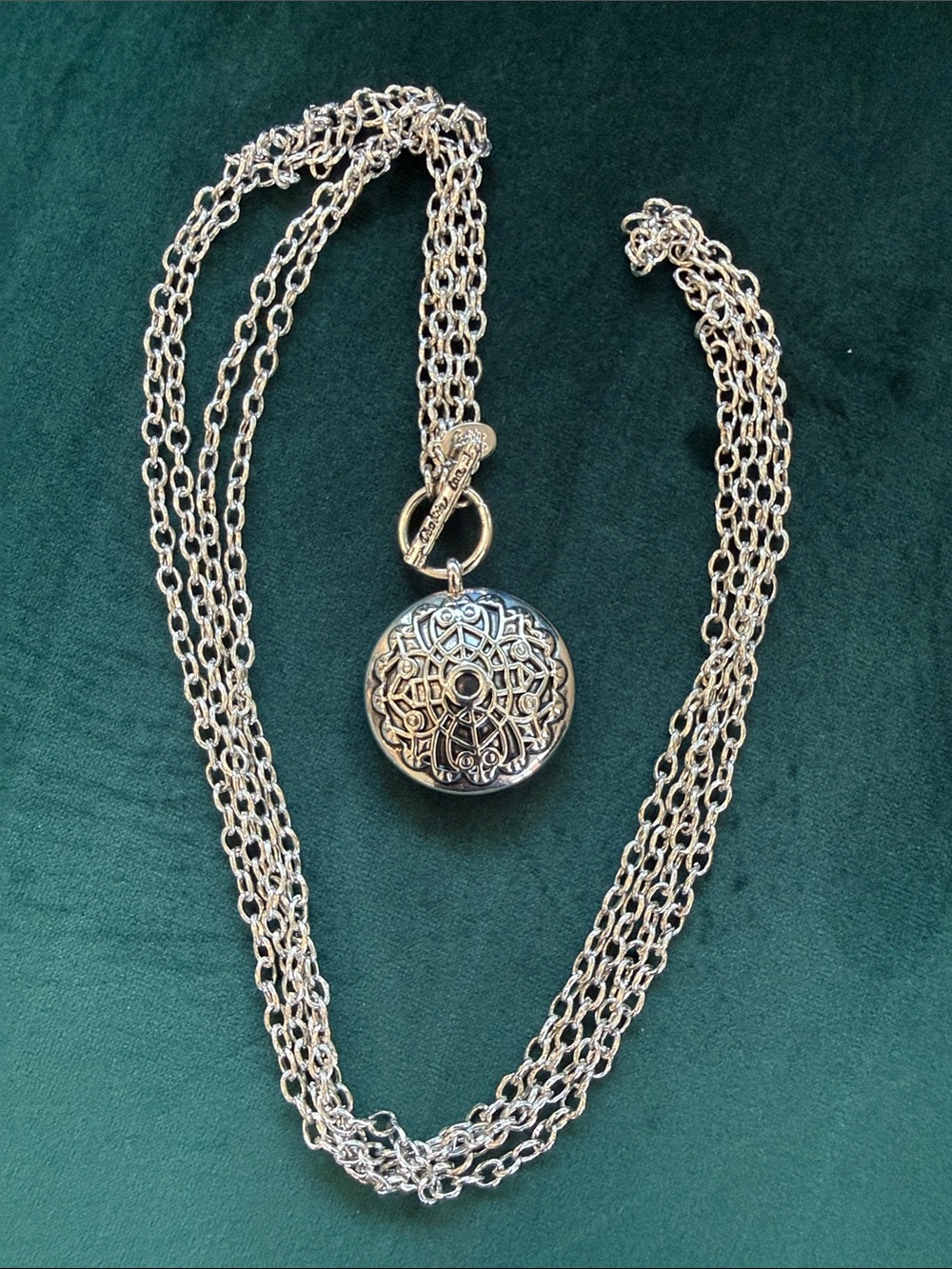 Cookie Lee Silver Costume Necklace, 18” chain